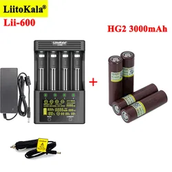 LiitoKala HG2 3000mAh akumulatory z Lii-600 ładowarka do 3.7V Li-ion 18650 21700 26650 1.2V AA aaa NiMH