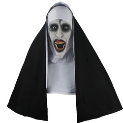 The Nun Horror Mask Cosplay Scary Latex Masks With Headscarf Full Face Helmet Halloween Party Props