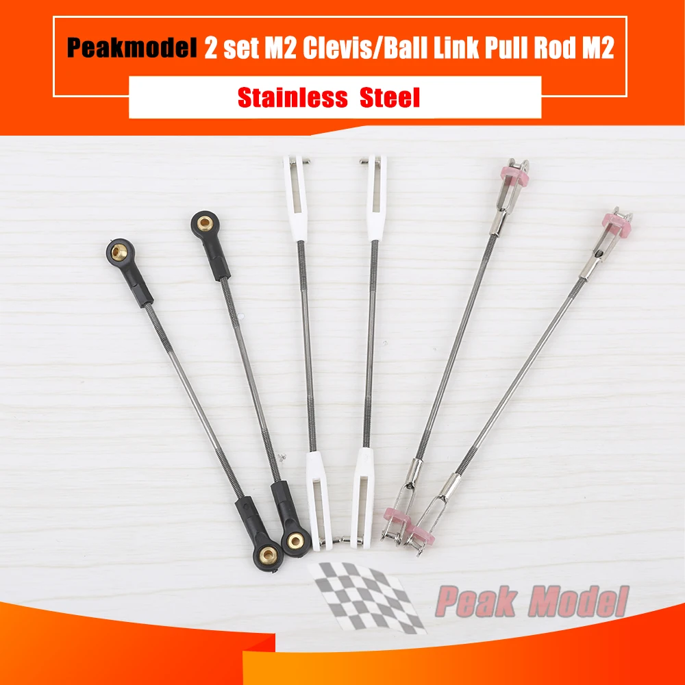 2 set M2 Clevis Pull Rod M2 Clevis Thread M2 Push Rod Stainless Steel Pull Rod Connecting Rod Good Quality