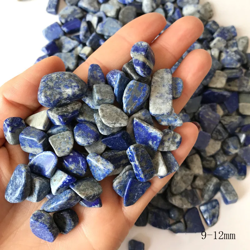 A+100g 5-7mm Natural Blue Lapis Lazuli Quartz Crystal Polished Gravel Specimen natural stones and minerals Fish Tank stones