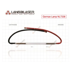 NL7338-Heraeus-Lamp-Size 7*65*130F -IPL-Flash-Lamp-German-Germany IPL Xenon Lamp - IPL Lampe Made In UK