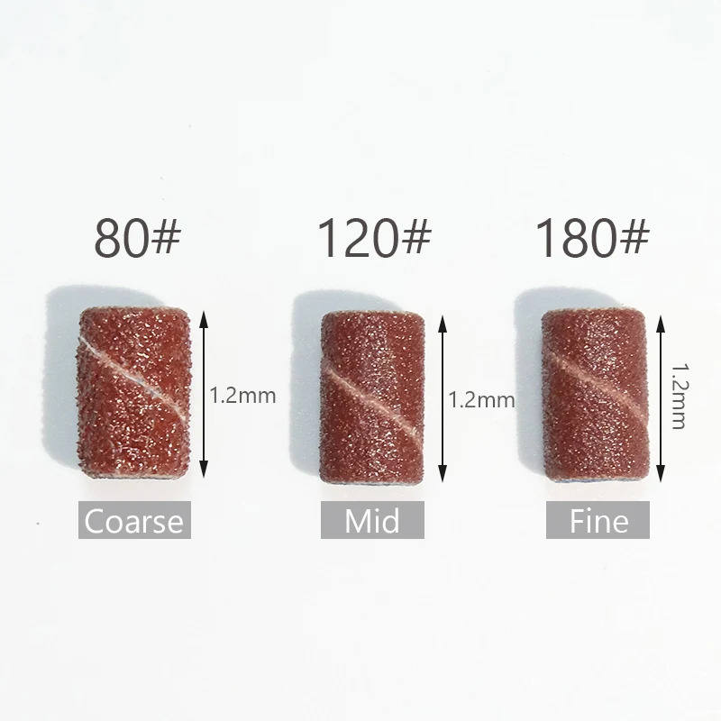 100/50/25 stücke Nagel Schleif Ring Bands Elektrische Maniküre Nagel Bohrer Bits 80/120/180 Grit Gel Nagellack Entfernung Pediküre Werkzeug – Detail 6
