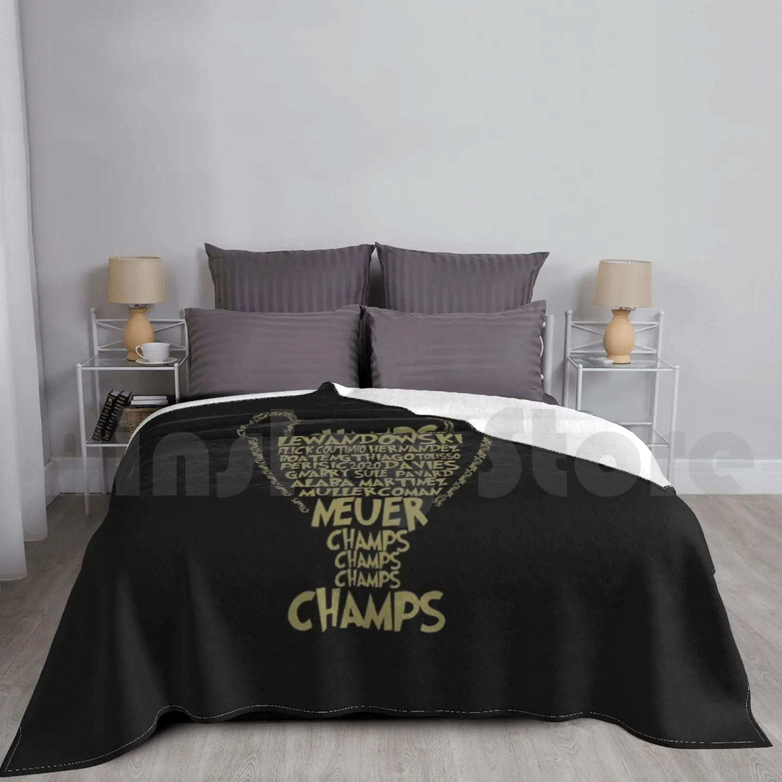 Champs Blanket Fashion Custom 2020 Winners Football Soccer Sport 8 2 Trophy Typo Germany