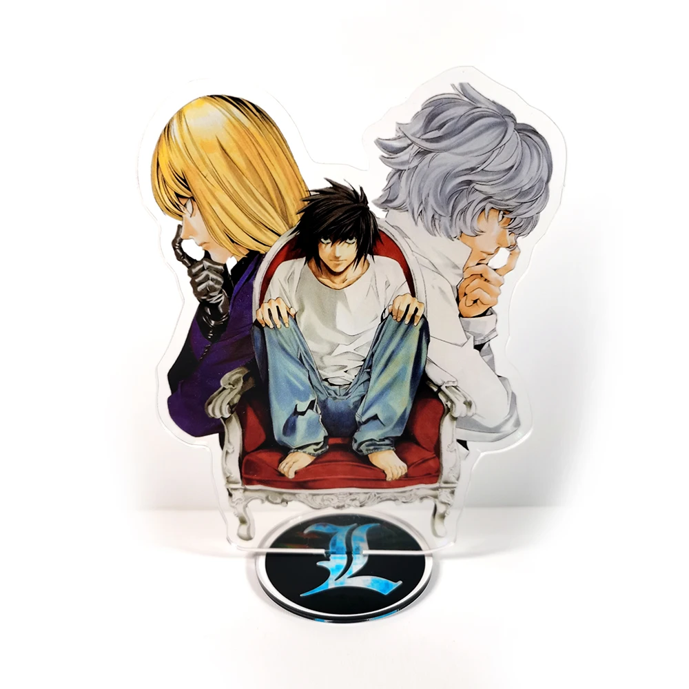 Death Note Yagami Light Killer & Ryuk couple L M N Lawliet Mello Near acrylic stand figure model plate holder cake topper anime