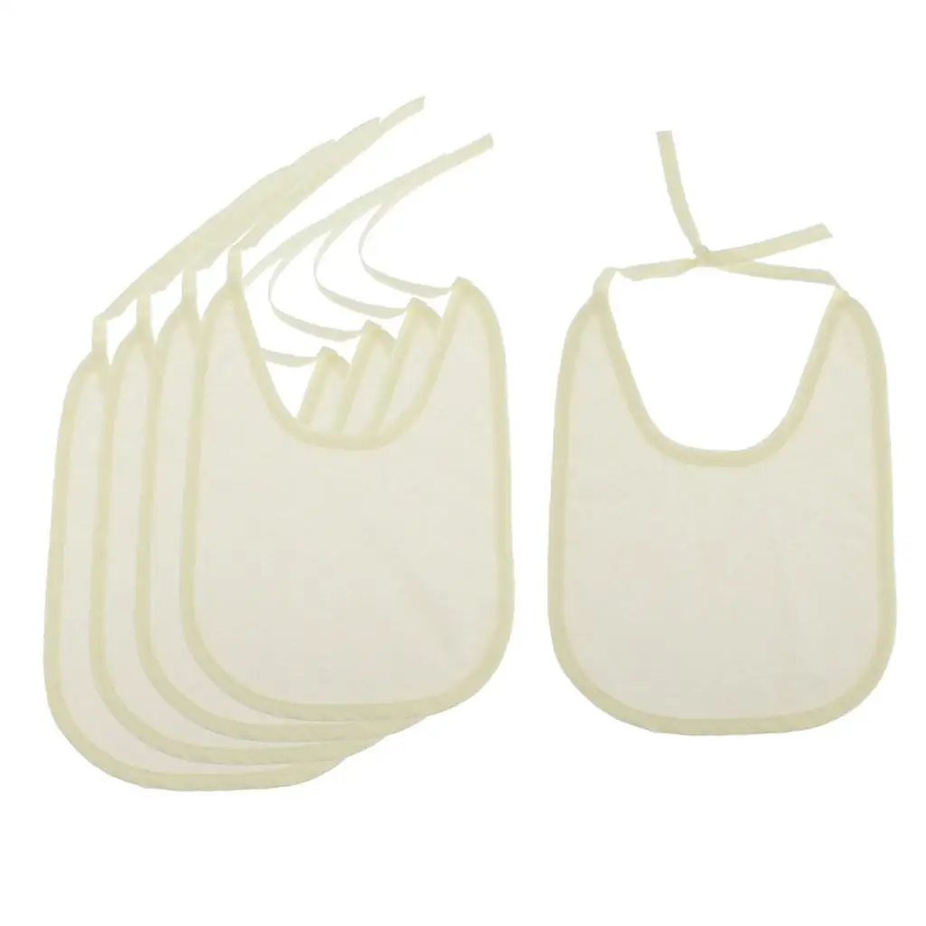 Big Large Bibs - 5 Pieces - Extra Coverage - Soft Drool Absorbing, Easy to Wash, Fits for Toddlers, Big Kids, Adults