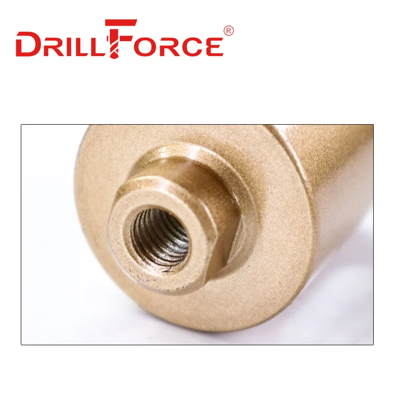 Drillforce 1 قطعة 6-60 مللي متر M10 الموضوع الجاف فراغ النحاس الماس الحفر الأساسية بت سيراميك هول المنشار الجرانيت الرخام لقمة ثقب