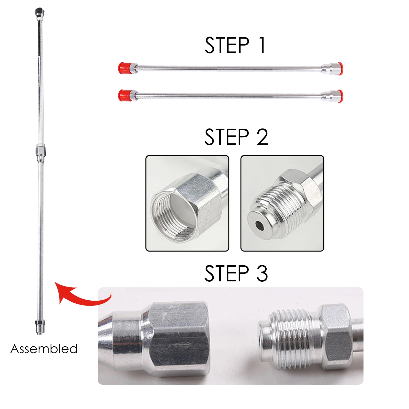 Asta di prolunga per spruzzatore universale da 20/30 Cm vernice Airless pistola a spruzzo punta di prolunga asta di prolunga potente strumento di prolunga per pittura