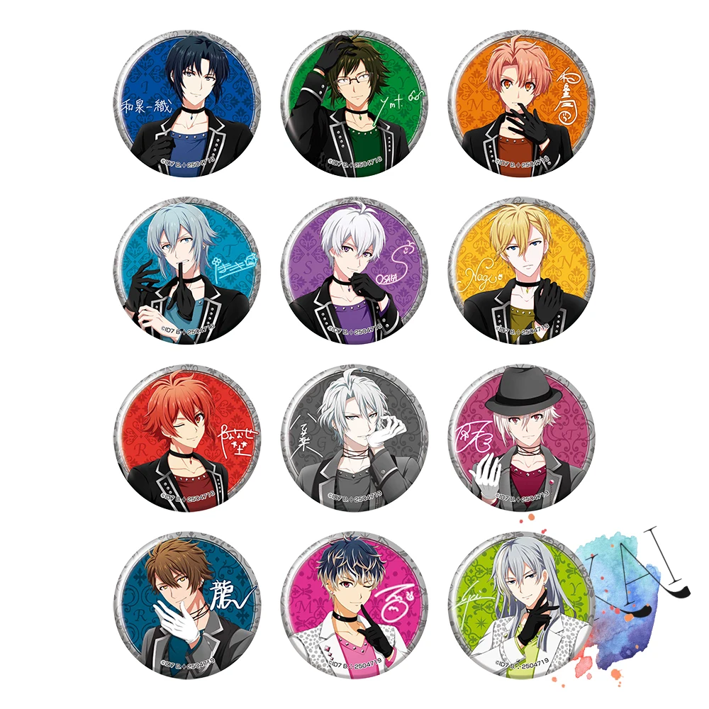 IDOLiSH7 Game badge Anime IZUMI IORI MITSUKI OSAKA SOGO ROKUYA NAGI NANASE RIKU KUJO TENN MOMO Metal Badge Brooch Pins