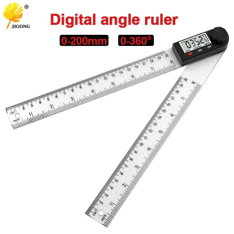 Digital protractor Angle ruler 200mm 8inch Angle Finder Meter Plastic  360 degree protractor inclinometer