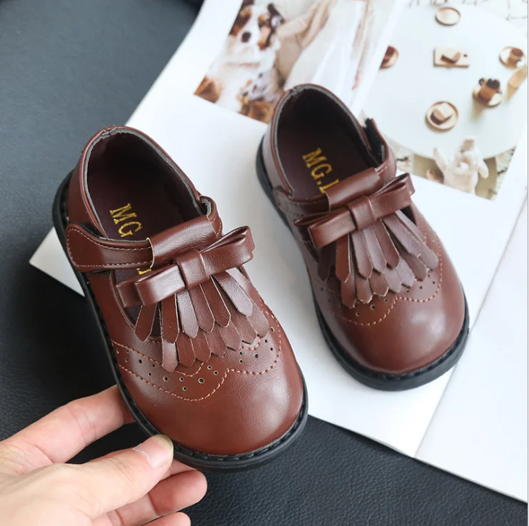 Kids Shoes New Children Toddler Baby Little Girls Summer Leather Shoes For Girls princess T-word Shoes 1 2 3 4 5 6 7 Years New