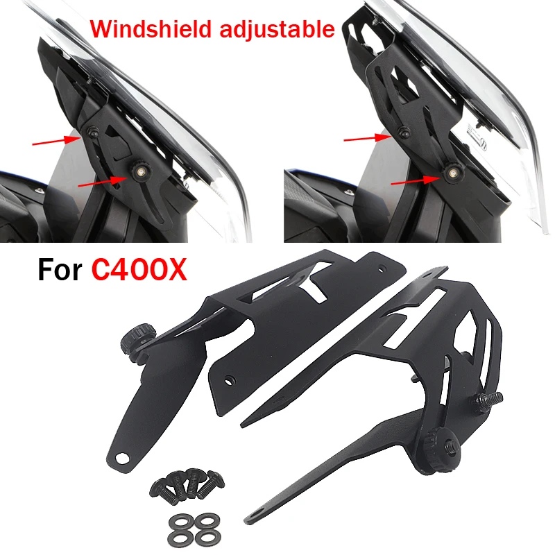 

For BMW C400X C 400X C400 X C 400 X c400x Motorcycle Accessories windshield adjustable bracket deflector glass adjuster