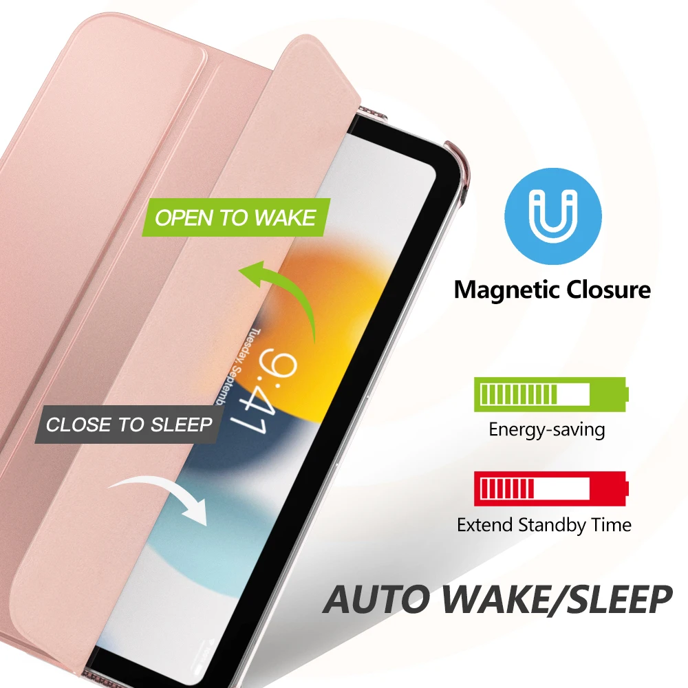 Case for New iPad Mini 6th Generation 8.3-inch 2021-Slim Lightweight Hard PC Back Shell Stand Cover with Translucent Frosted