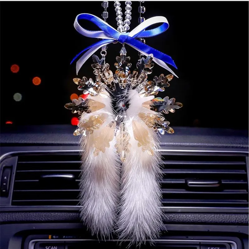 High end crystal snowflake hanging home office car interior oranment crystal pendant