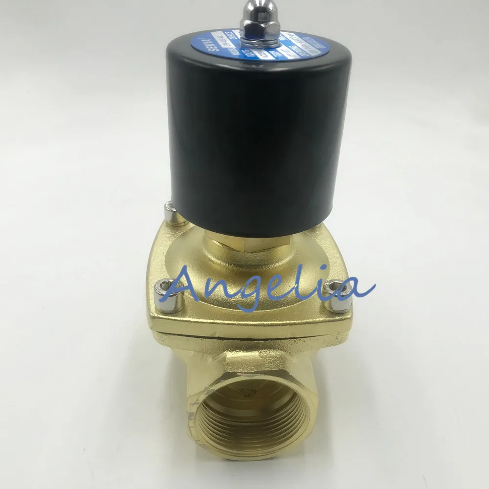 

G2" N/O DC24V DC12V Brass Electric Solenoid Valve Water Gas Air Normally Open Type