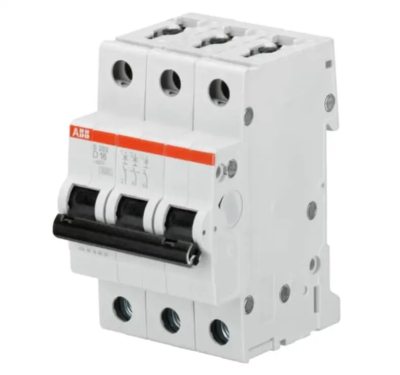 S203-D16 10113753 2CDS253001R0161 Circuit Breaker; 3-Pole; D Curve; 16A; 6kA; 480Y/277VAC; Handle; Screw Terminals