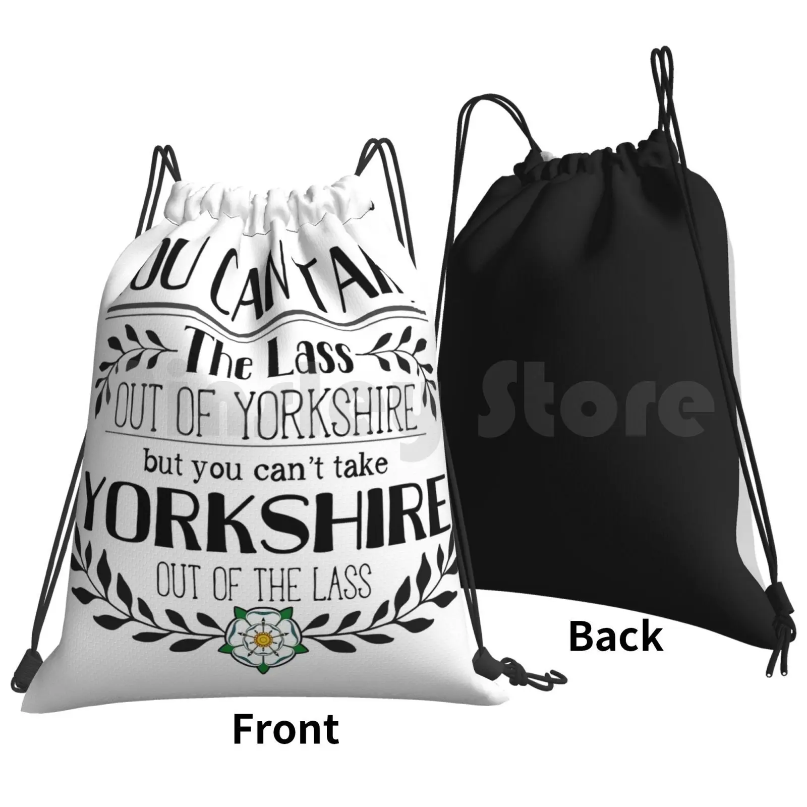 You Can Take The Lass Out Of Yorkshire Backpack Drawstring Bag Riding Climbing Gym Bag Yorkshire Yorkshireman Yorkshirewoman