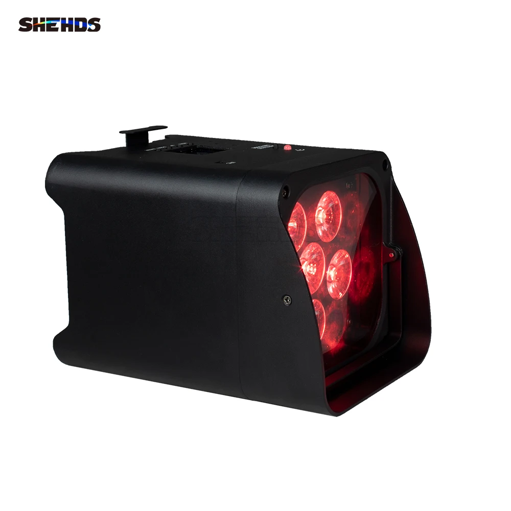 Imagem -03 - Shehds-smart Led Par sem Fio com Controle Remoto Wi-fi App 6in 6in Rgbaw Bateria uv Iluminação Flight Case para Party dj Disco 6in 1