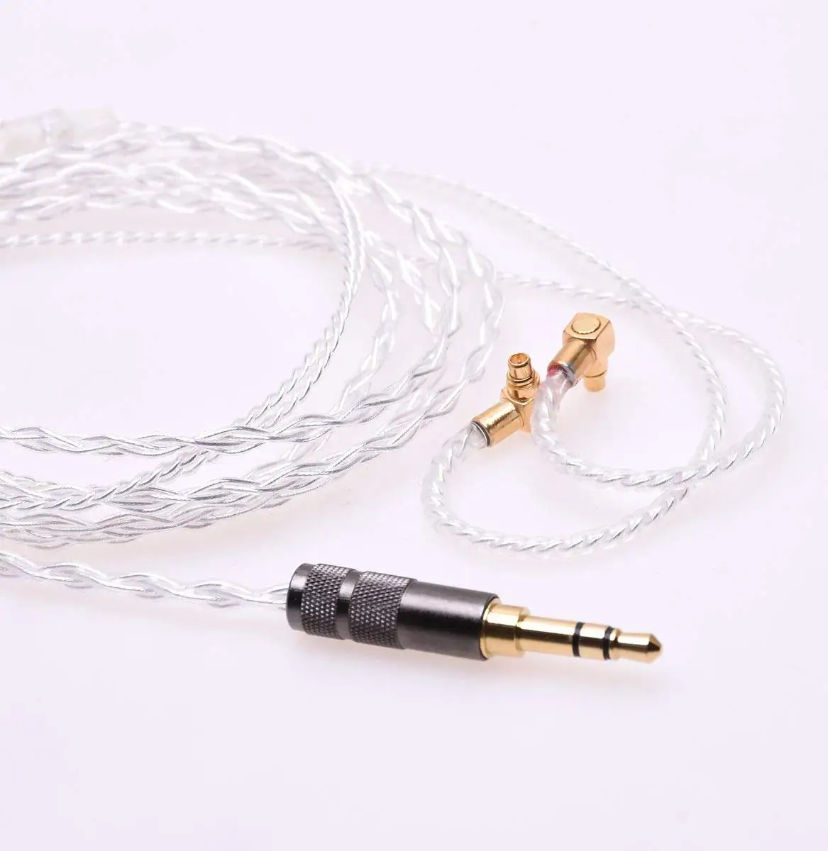 

GAGACOCC 4FT Hanging Ear Silver Plated Headphone Upgrade Cable For Etymotic ER4P ER4B ER4S ER4SR ER4XR ER4PT