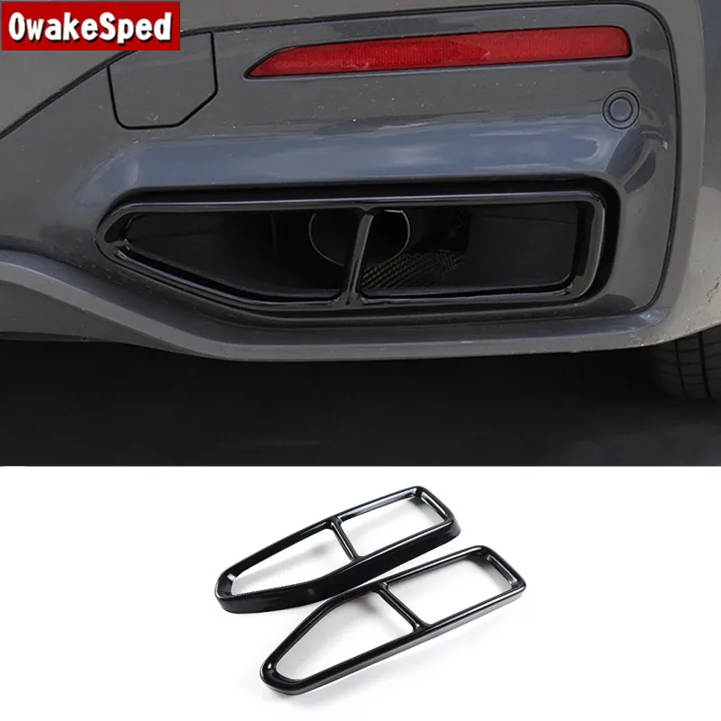 

Steel Exhaust Muffler Tail Pipe Cover Kit For BMW 7 Series G11 G12 2019-2020 Car Tail Throat Outlet Trim Decoration Stickers