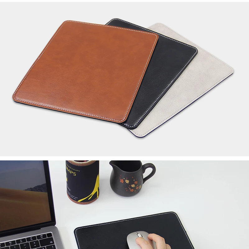 Anti-slip Mouse Pad Leather Gaming Mice Mat Desk 200x240mm Comfortable For Home Office Laptop PC MacBook