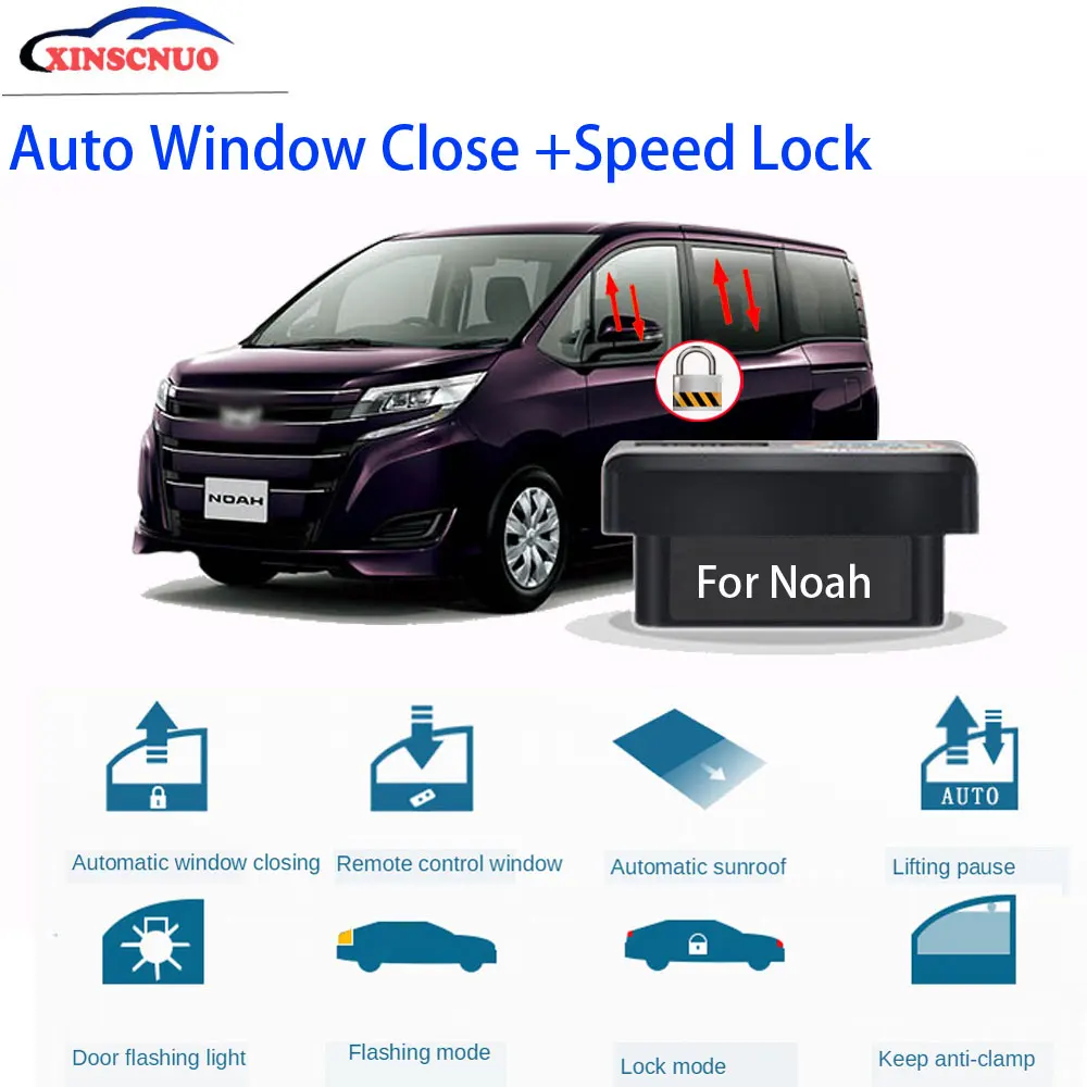 

XINSCNUO For Toyota Noah 2016 2017 2018 2019 New Smart Electronics Window Lift Auto OBD Speed Lock & Window closer