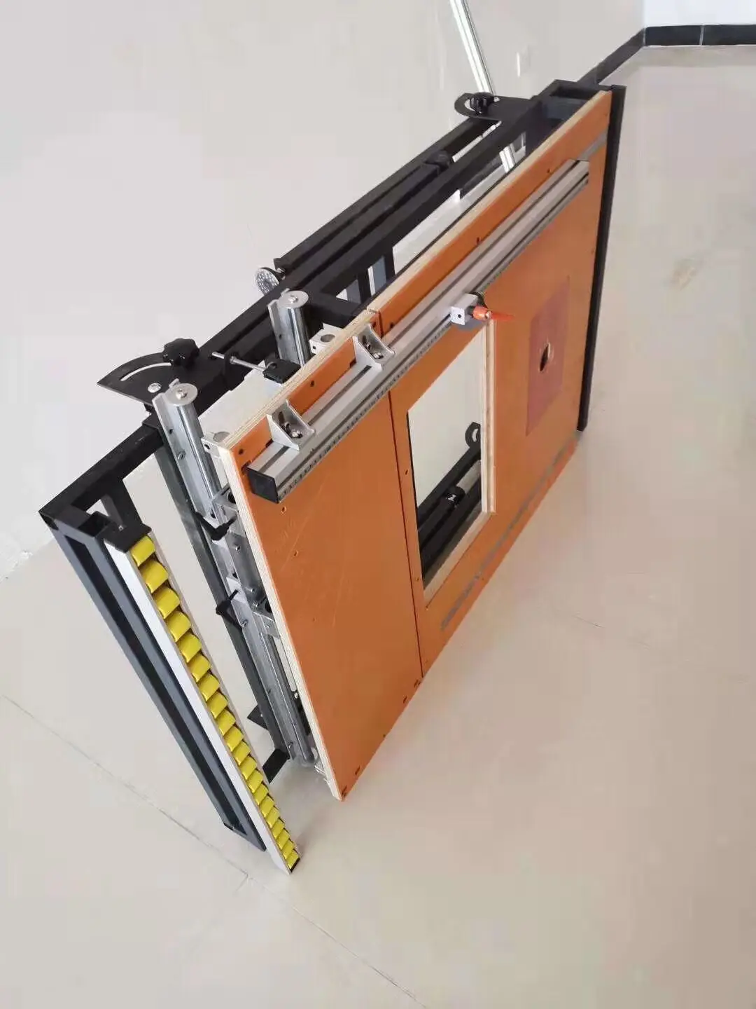Empujador push-pull multifuncional para mesa de carpintería, mesa de sierra plegable, aplicadora de bandas de borde manual para carpintería