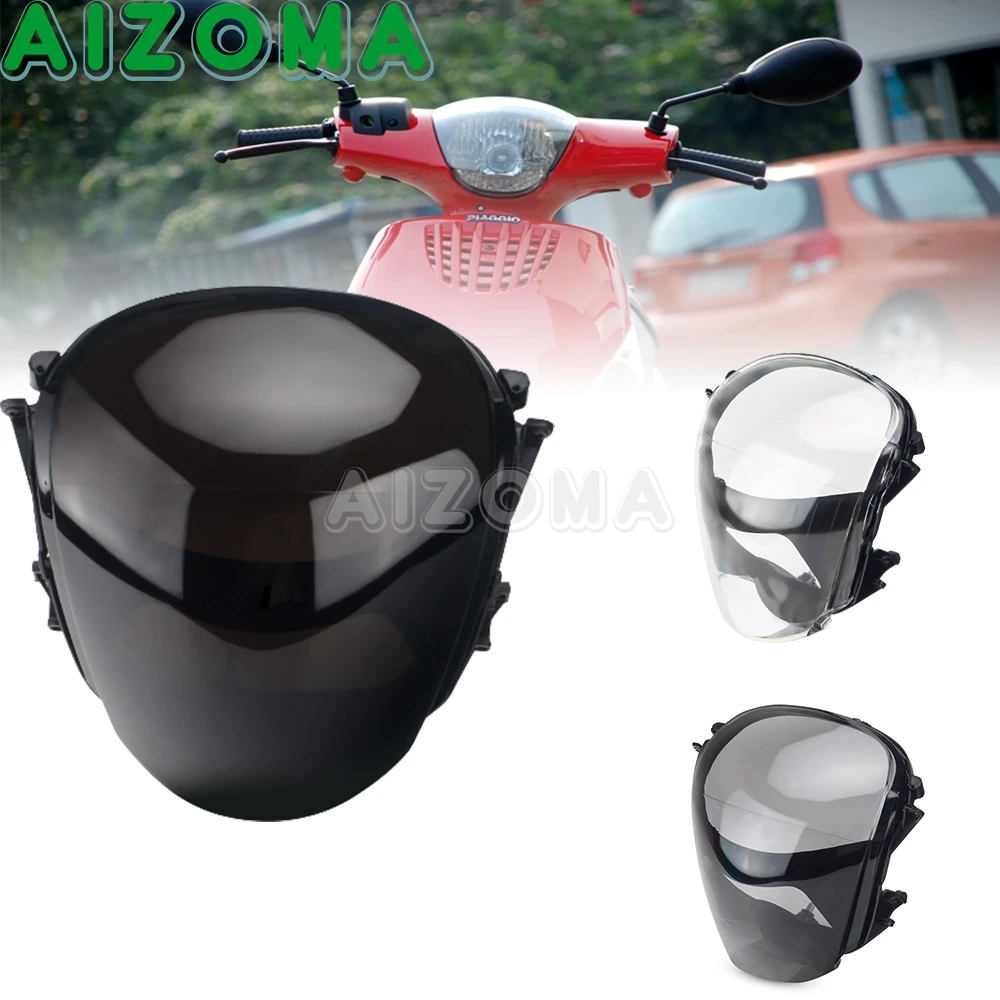 

Motorcycle Headlight Cover Glass Guard Head Light Lens for Piaggio Zip 100 98 4T for Zip 50 2T AC 49 DT TT LC SP 4T 49 4T 92-17