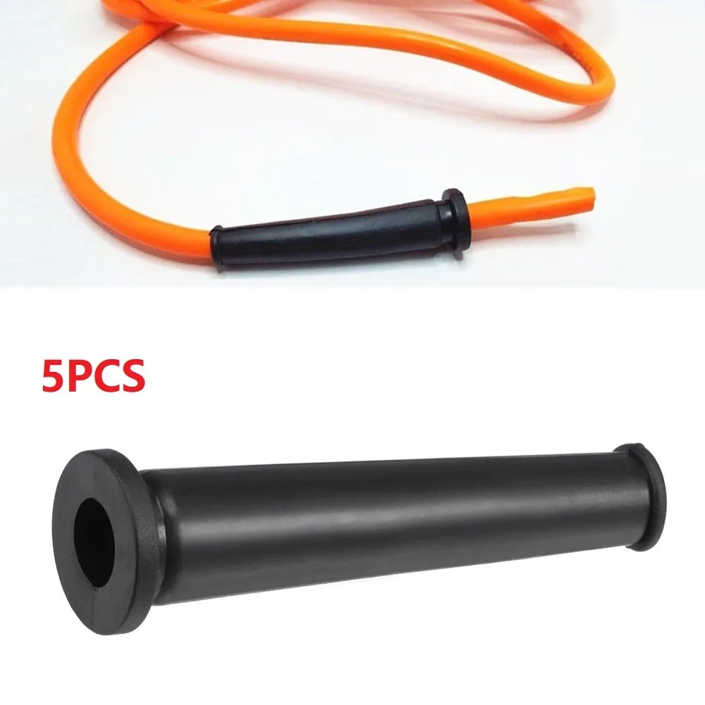 5Pcs Black Rubber Wire Protector Cable Sleeve Boot Cover For Angle Grinder Electric Drill Cable Wire Protection Boat Wire Protec