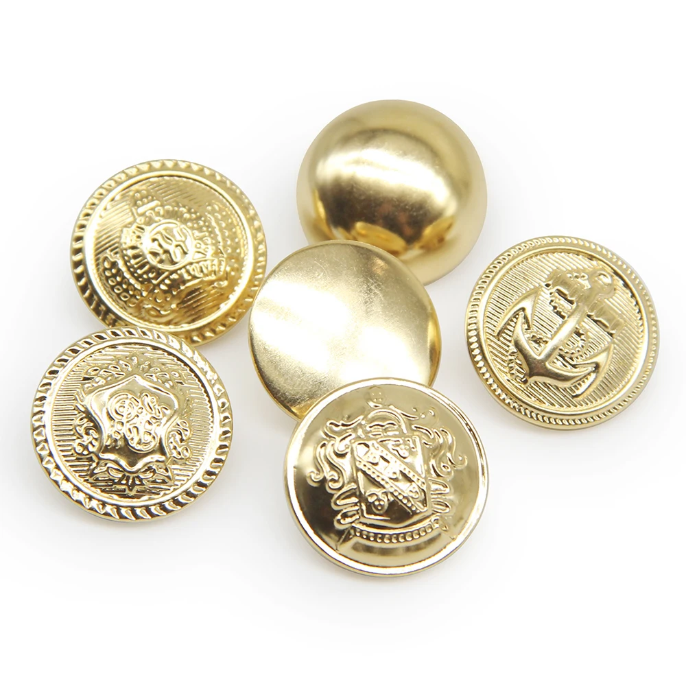 10pcs/lot 15/18/20/23/25mm vintage copper metal buttons garment overcoat sewing accessories buttons for clothing crafts DIY