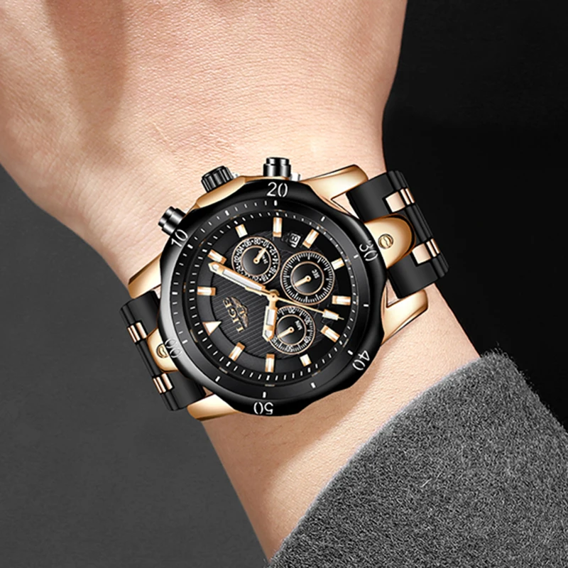 Relogio Masculino New Fashion Watch Men LIGE Top Brand Sport Watches Mens Waterproof Quartz Clock Man Casual Military WristWatch