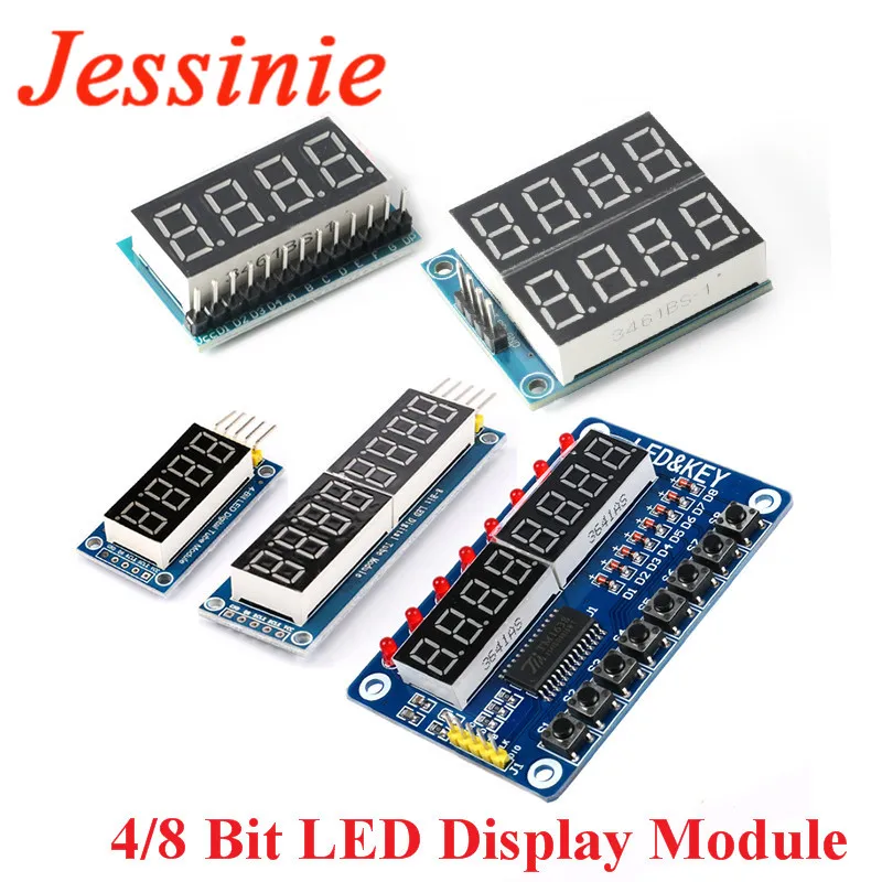 MAX7219 TM1638 4 8-bitowy cyfrowy moduł sterujący wyświetlacza LED dla Arduino 3.3V 5V Dot Matrix Microcontroller Driver Board