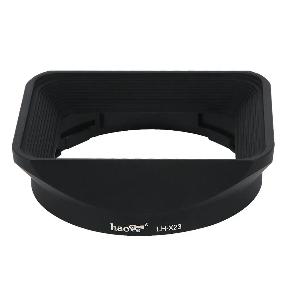 Haoge LH-X23 Square Metal Lens Hood Shade with Cap for Fujifilm XF 23mm F1.4 R xf56mm f1.2 xf 56MM/f1.2 apd lens