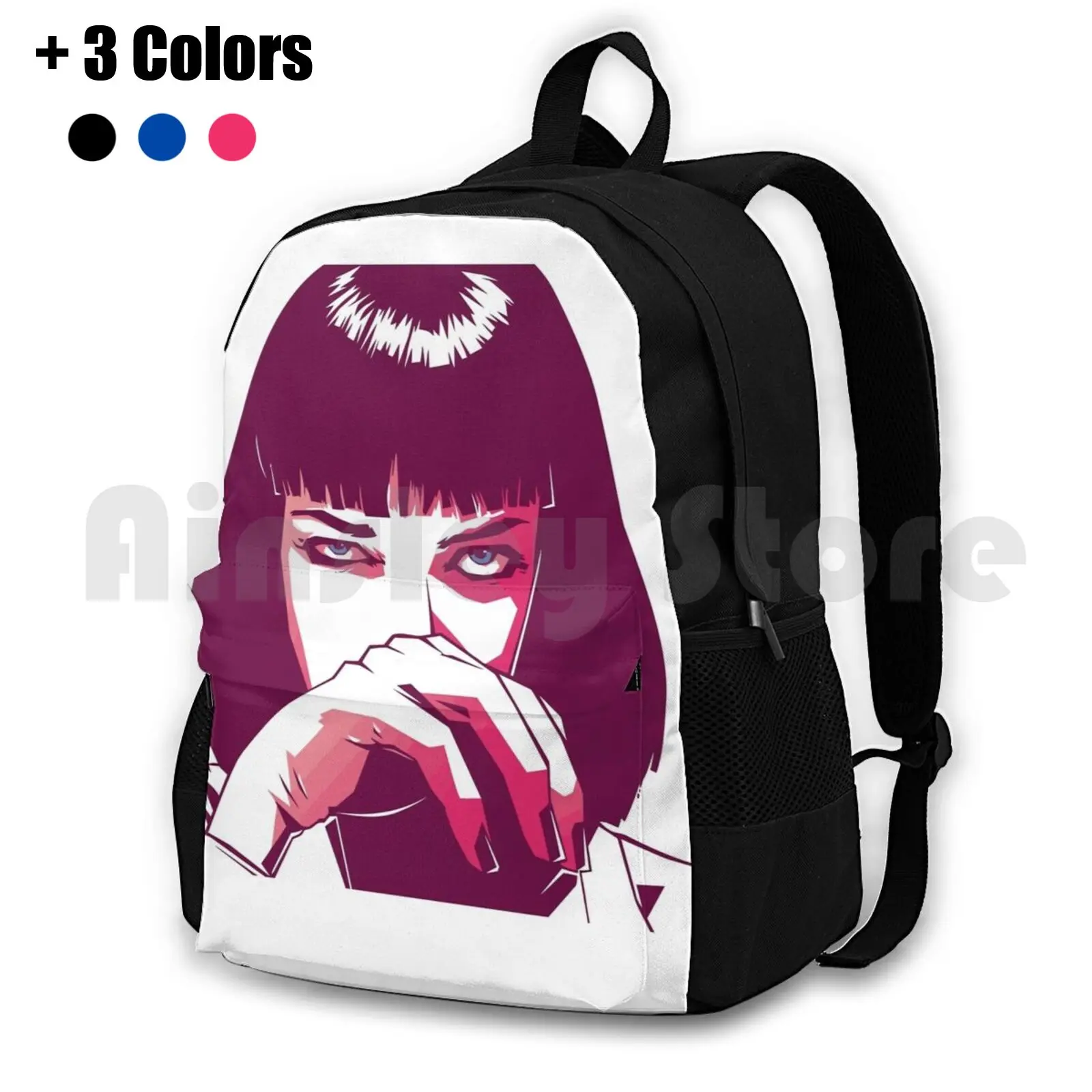 Mia Wallace Outdoor Hiking Backpack Waterproof Camping Travel Movie Cool