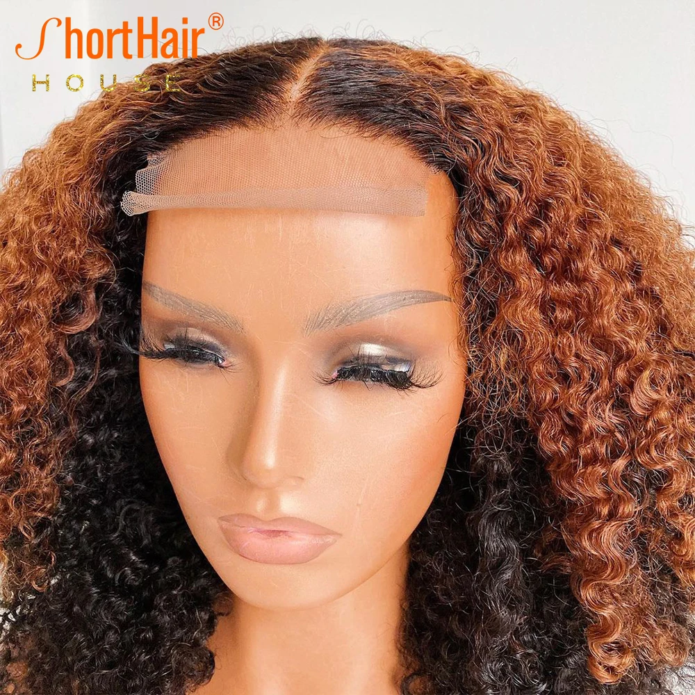 1B/30 Ombre Honey Blonde Wig Short Bob Human Hair Wigs Lace  display picture 2