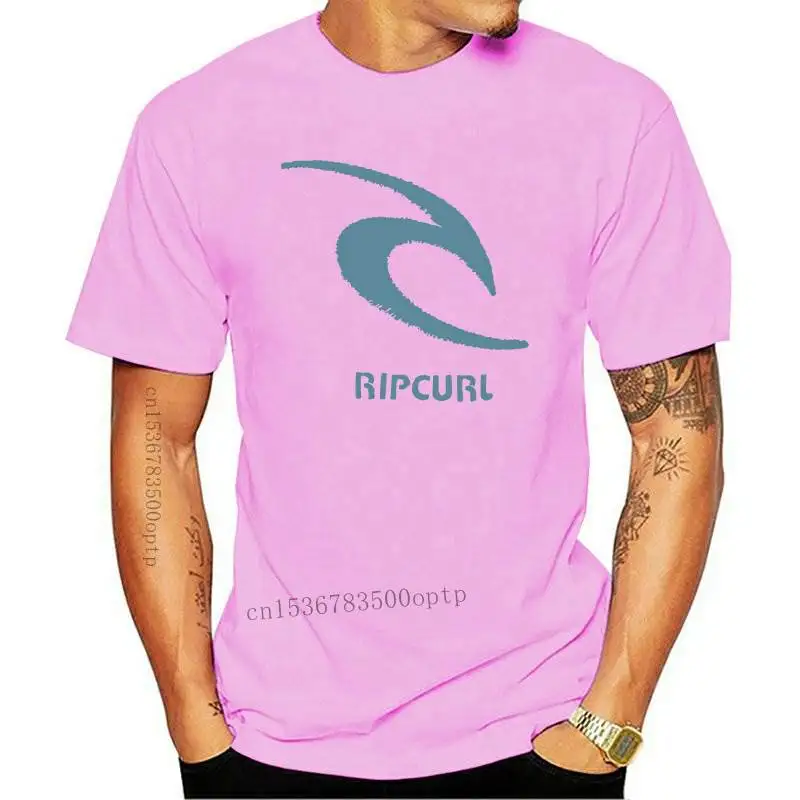 Rip Tee Curl Threaded Classic T-Shirt Black Mens New Unisex Size S-3XL