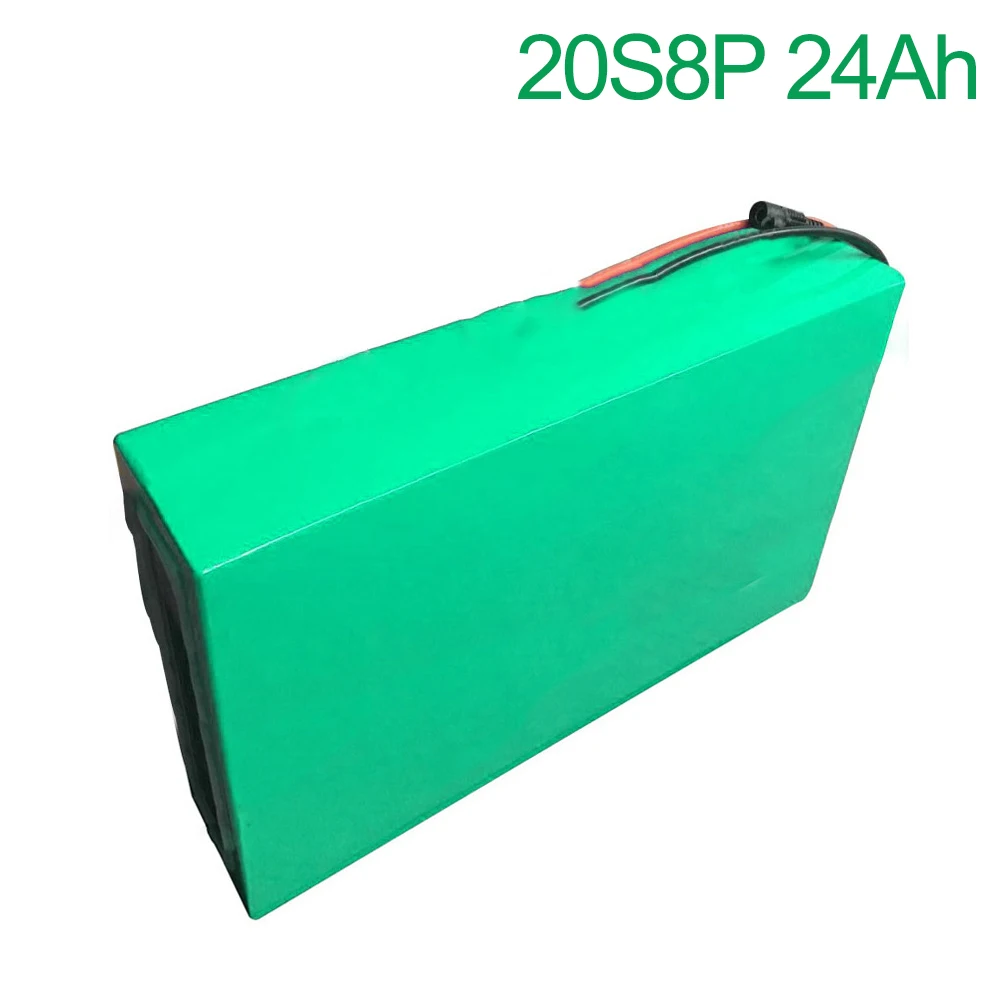 

72V 24Ah 20S8P 18650 Li-ion Battery electric two Three wheeled motorcycle bicycle ebike 310*200*70mm