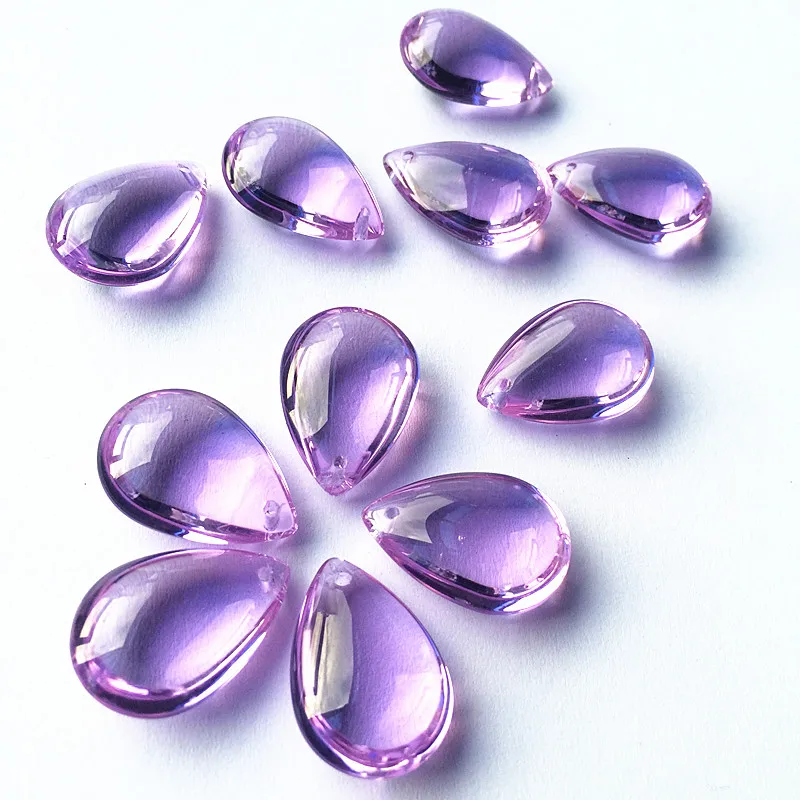 Free Shipping  200pcs Lovely 16*22mm Purple Crystal Prisms Waterdrop Pendants For Christmas Pendant & Drop Ornaments