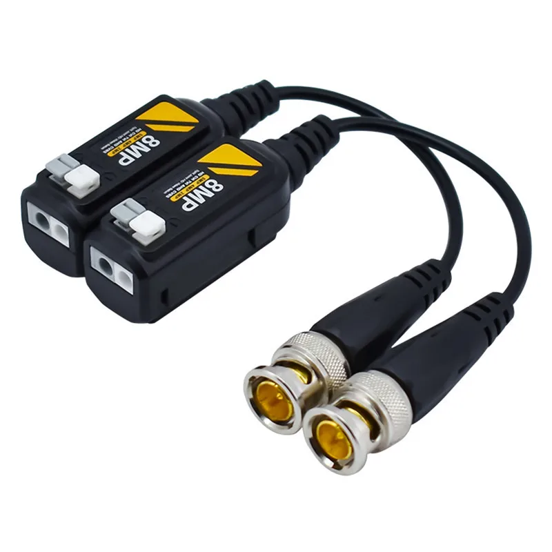 10 Pairs CCTV Camera Passive Video Balun Transmission Cables Transceiver Twisted Pair Transmitter for 5MP 8MP Secrity Camera