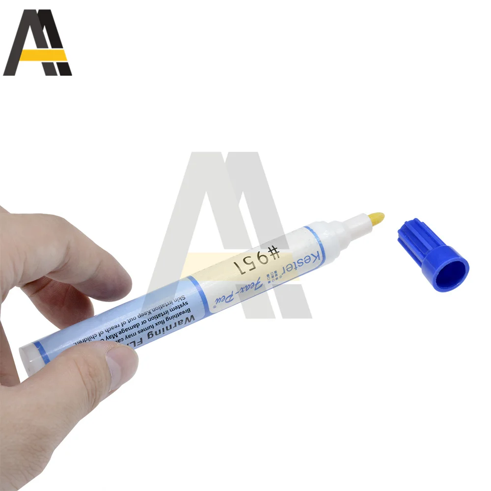 Pluma de flujo de soldadura 951, pluma de soldadura sin limpieza de bajo contenido de sólidos para célula Solar y Fpc/pcb, capacidad de 10ml, sin limpieza, bricolaje