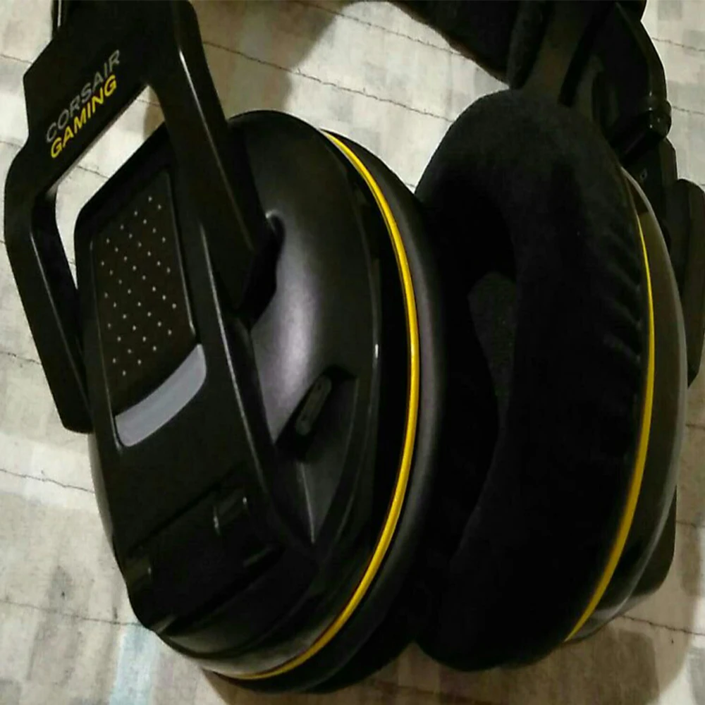 KQTFT الفانيلا 1 زوج من استبدال بطانة للأذن ل Corsair الانتقام 2100 سماعة سماعات الأذن غطاء للأذن أكواب وسادة