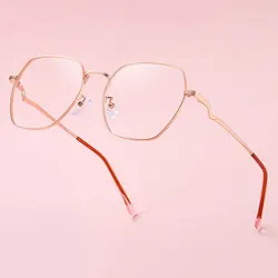 1910 Irregular Eyewear Fashion Metal Frame Glasses For Women Full Rim Myopia Spectacles Hot Selling