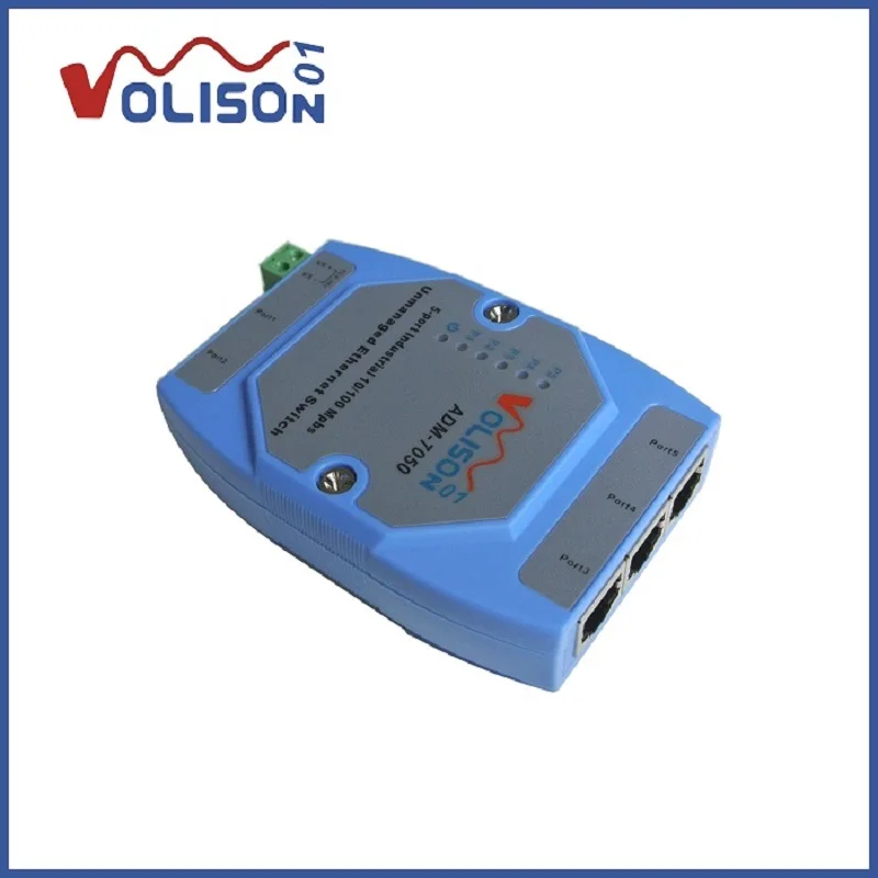 5-port industrial switch 5-port 100m switch rail switch 12V24V power supply unmanaged switch VOLISON 01