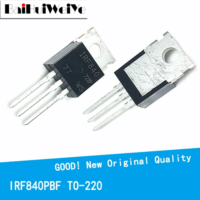 10PCS/LOT IRF840PBF IRF840 500V/8A TO-220 New and Original IC Chipset MOSFET MOSFT TO220