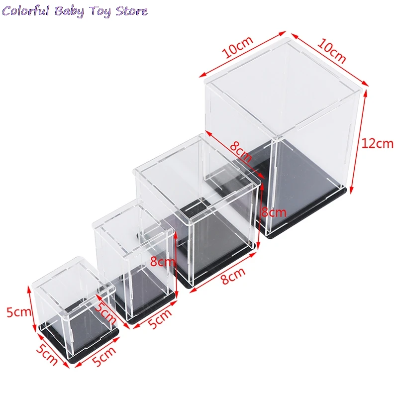 1pc Acrylic Display Case Self-assembly Clear Cube Box UV Dustproof Toy Protection Not Including Other Items Grownups