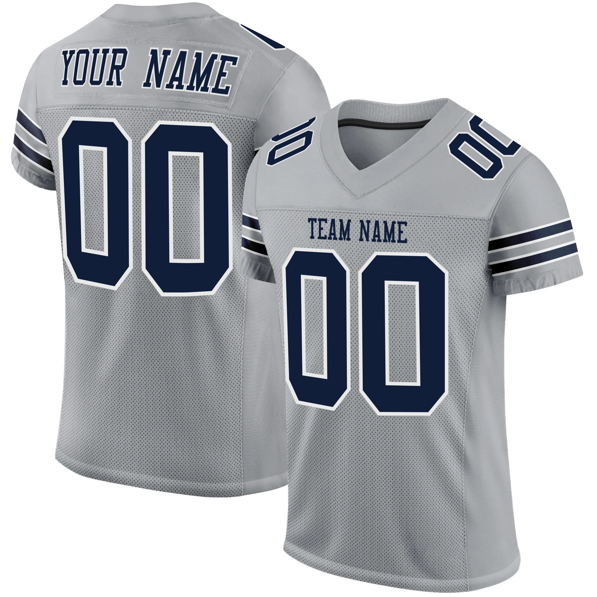 Custom Football Shirt Rugby Jersey Sublimation Printing Team Name Number Mesh Breathable American Football Jersey for Men/Youth