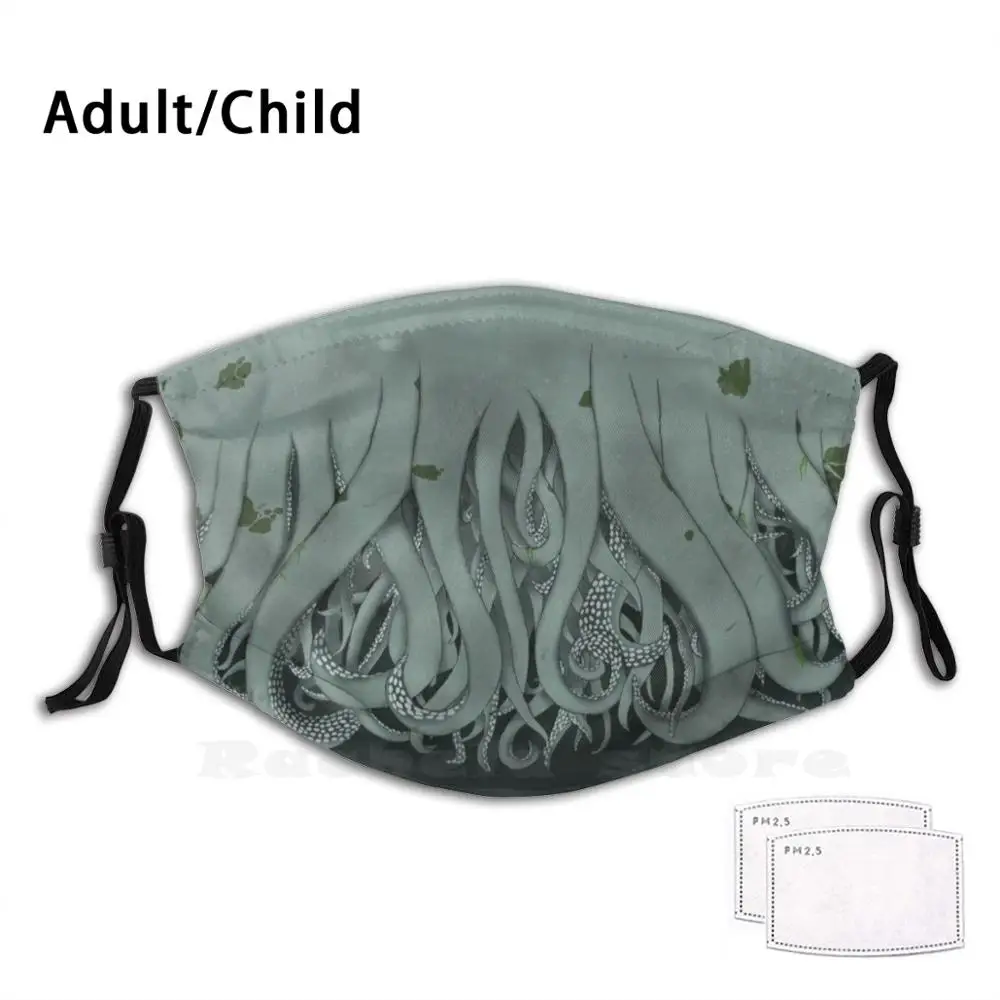 

Mask For Upcoming Cthulhu Apocalypse Print Washable Filter Anti Dust Mouth Mask Cthulhu Lovecraft Monster Horror Sci Fi Science