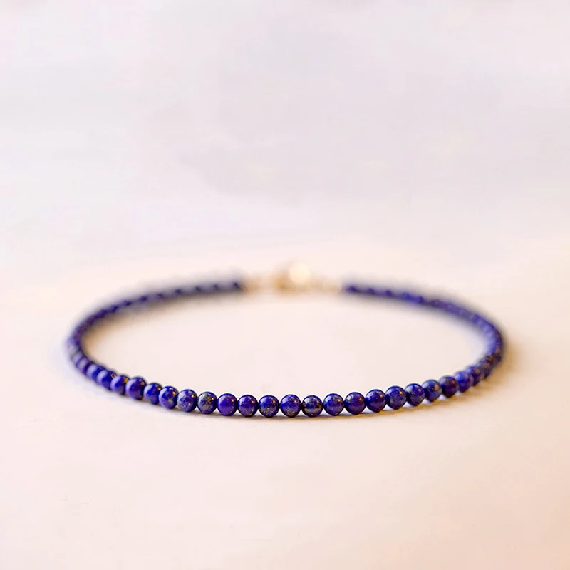 2022 New Adjustable Lapis Lazuli Beads Bracelets For Women Natural Stone Fine Jewelry