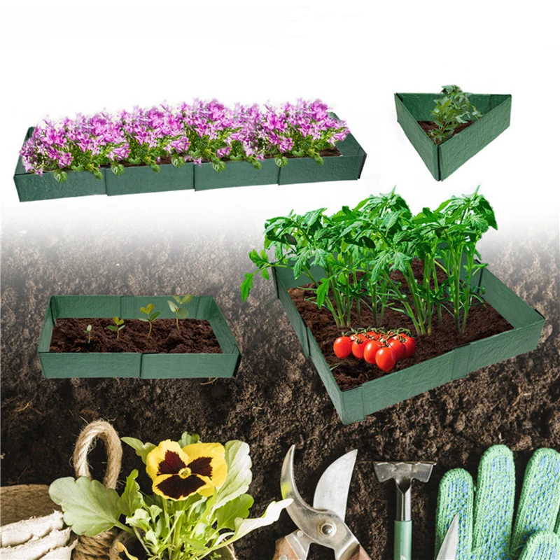 The Lakeside Collection Raised Garden Bed Set for Vegetable and Flower Gardening