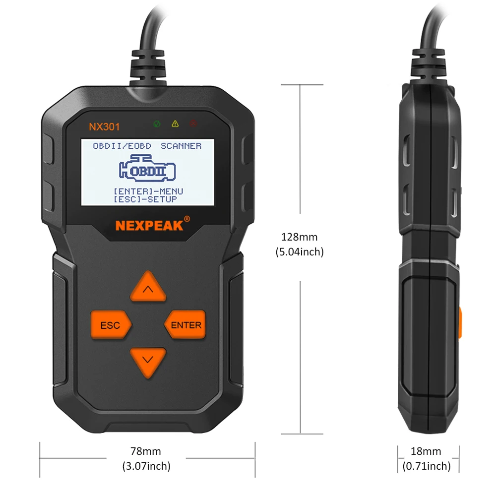 NX301 OBDII Universal Auto Car Diagnostic Tool Scannner Code Reader Diagnostic Scanner Tool OBD2 Tool Better than ELM327 AD310 image 3
