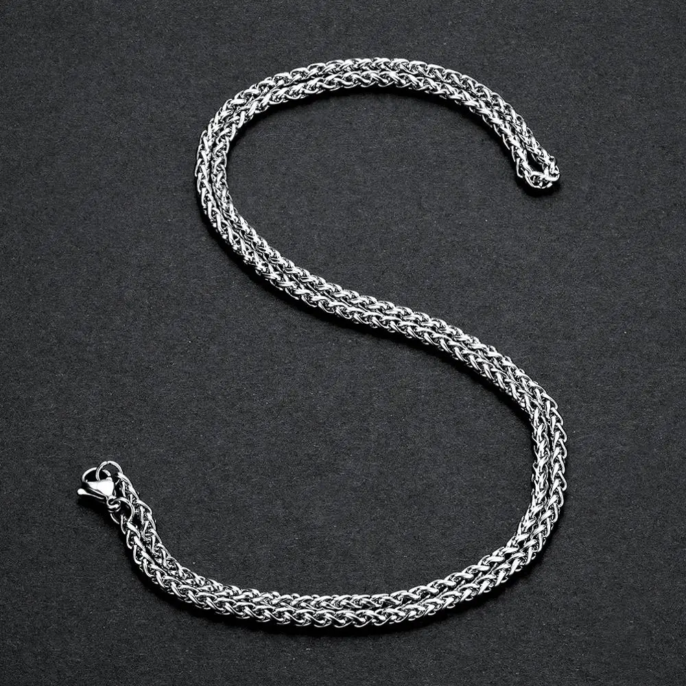 Cheap Width 3MM Stainless Steel Keel Chain Necklace Fashion Men Link Necklace Hip Hop Rock Jewelry Length 50-70CM drop shipping